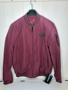 Women's Can-Am Bomber Motorcycle Jacket - MAROON BRICK RED - 4409261432 NEW